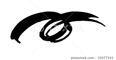Brush character line line illustration Brush character line line illustration 35077543