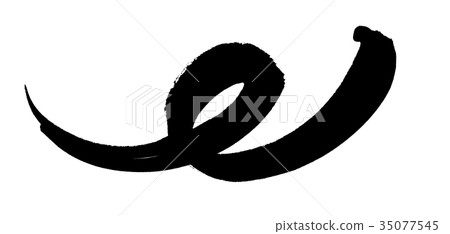 Brush character line line illustration Brush character line line illustration 35077545