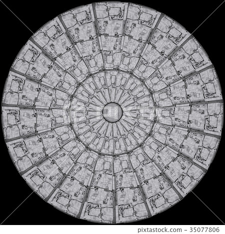 SF disc mechanical panel texture 35077806