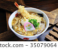 Shrimp heaven mushroom ankake udon 35079064