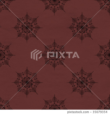 Mandala snowflake seamless pattern gentle 35079354