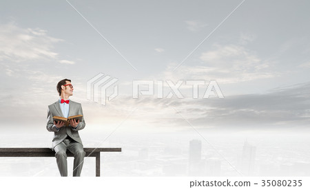 Nerd with book 35080235