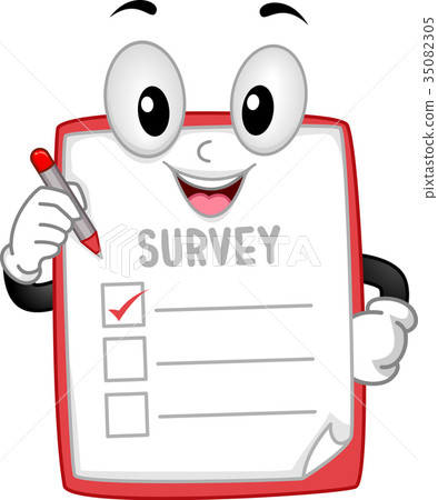 插图素材: survey mascot illustration