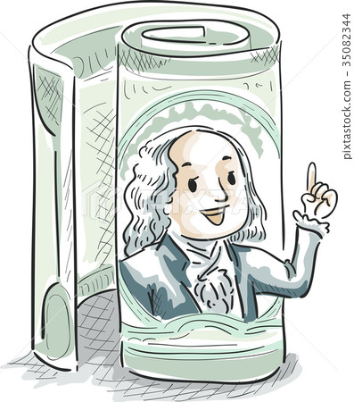 Hundred Dollar Bill Money Talk Illustration 35082344