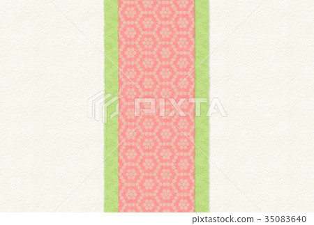 Red green Japanese paper background Red green Japanese paper background 35083640