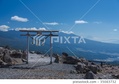 從山頂的絕佳景色。 從山頂的絕佳景色。 35083732