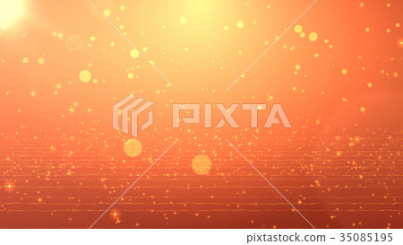 Bokeh Golden glowing star particle random, red Bokeh Golden glowing star particle random, red 35085195