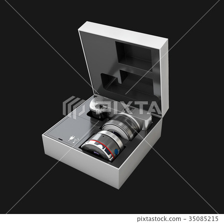 Digital photo camera in the box 35085215