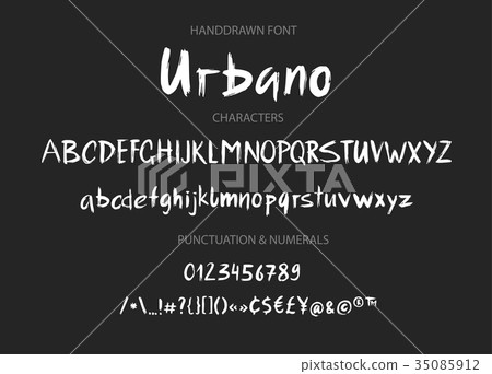 Handwritten Brush font. Hand drawn brush style Handwritten Brush font. Hand drawn brush style 35085912
