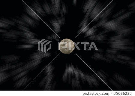 Night sky and the moon. 35086223