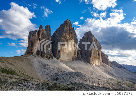 Tre Cime di Lavaredo at sunset 35087172