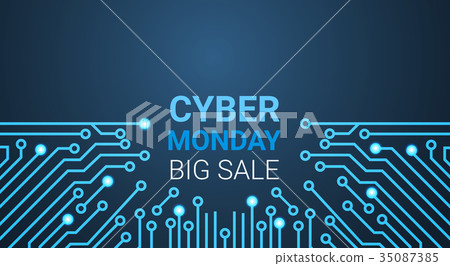 Cyber Monday Big Sale Poster Over Circuit 35087385