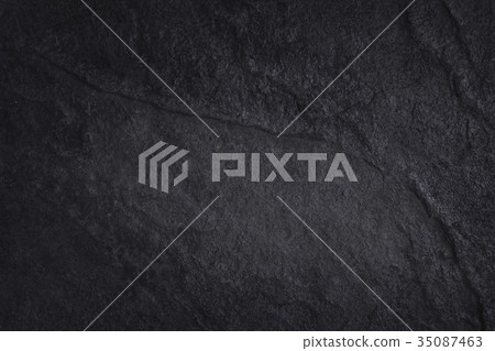 Dark grey black slate texture in natural pattern. 35087463