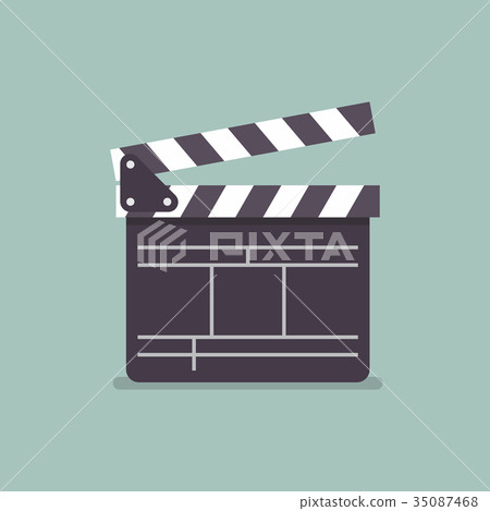 Movie clapper in flat style Movie clapper in flat style 35087468