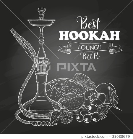 Vector sketch hookah Vector sketch hookah 35088679