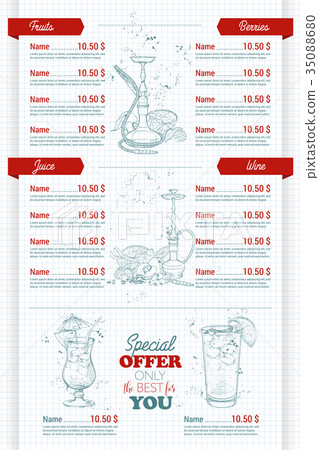Vector color menu design 35088680