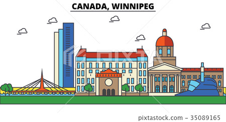 Canada, Winnipeg. City skyline architecture Canada, Winnipeg. City skyline architecture 35089165