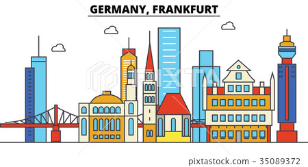 Germany, Frankfurt. City skyline architecture Germany, Frankfurt. City skyline architecture 35089372