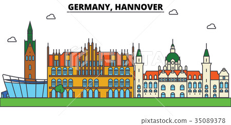 Germany, Hannover. City skyline architecture Germany, Hannover. City skyline architecture 35089378
