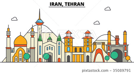 Iran, Tehran. City skyline architecture, buildings 35089791