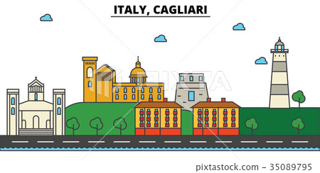 Italy, Cagliari. City skyline architecture Italy, Cagliari. City skyline architecture 35089795