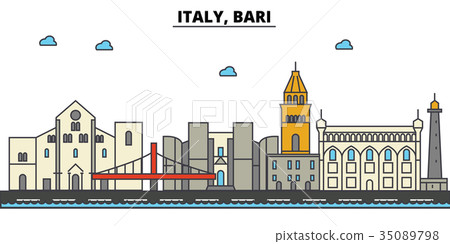 Italy, Bari. City skyline architecture, buildings Italy, Bari. City skyline architecture, buildings 35089798
