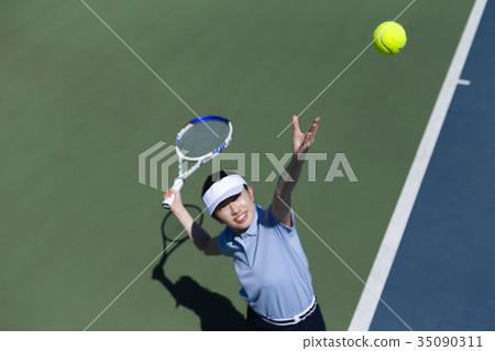 打網球的女人 35090311