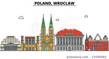 Poland, Wroclaw. City skyline architecture Poland, Wroclaw. City skyline architecture 35090968