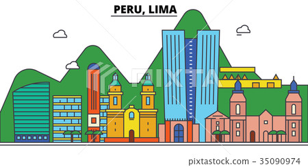 Peru, Lima. City skyline architecture, buildings 35090974
