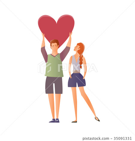 Couple in love. Man and woman on a romantic date 35091331