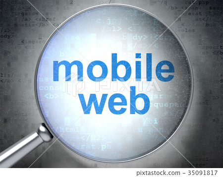 Web development concept: Mobile Web with optical - Stock Illustration ...