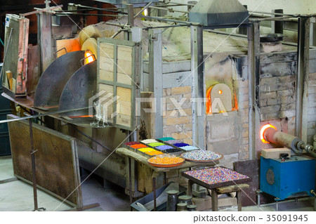 Glass furnace view,Venice,Italy 35091945
