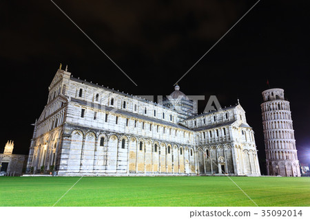 Piazza dei Miracoli with the Leaning Tower of Pisa 35092014