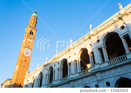 Palladian basilica view,Vicenza,Italy 35092020
