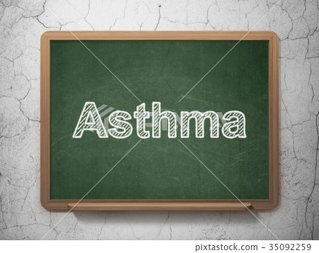 Healthcare concept: Asthma on chalkboard Healthcare concept: Asthma on chalkboard 35092259