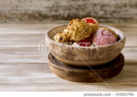 panellets, typical confection of Catalonia, Spain 35093746