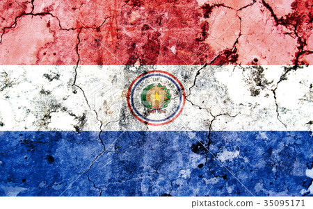 Old cracked wall with painted flag Old cracked wall with painted flag 35095171