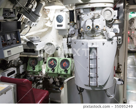 Interior of an old submarine - Command room 35095249
