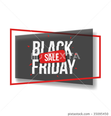Black Friday sale banner with shapes frame glitch Black Friday sale banner with shapes frame glitch 35095450