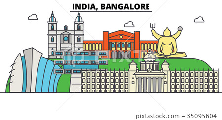 India, Bangalore, Hinduism. City skyline 35095604