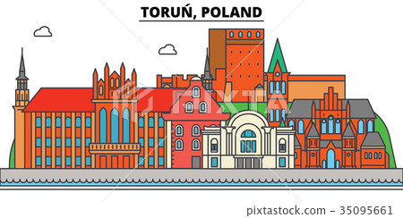 Poland, Torun. City skyline, architecture 35095661