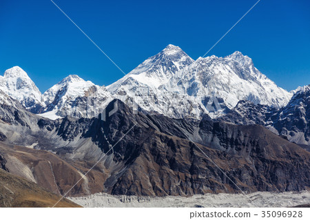 Snowy mountains of the Himalayas 35096928