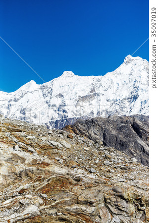 Snowy mountains of the Himalayas 35097019