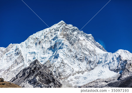 Snowy mountains of the Himalayas 35097193