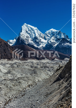 Snowy mountains of the Himalayas 35097682
