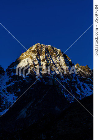 Snowy mountains of the Himalayas 35097684