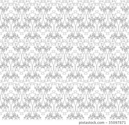 Abstract line pattern. Geometric seamless ornament 35097871