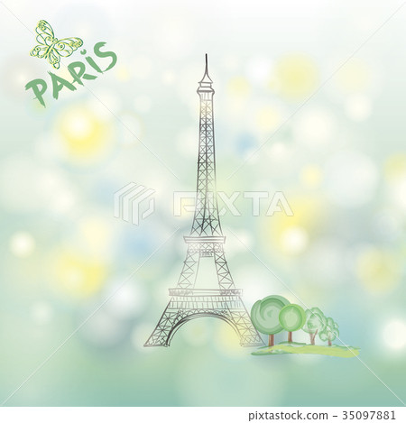 Paris spring background Eiffel tower Travel France Paris spring background Eiffel tower Travel France 35097881
