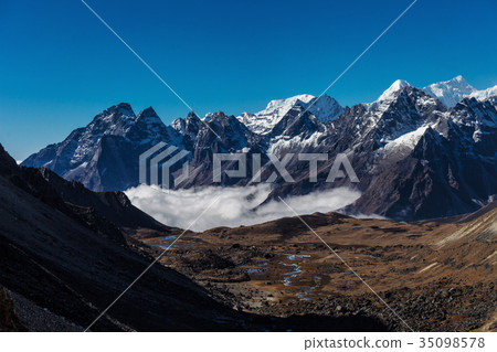 Snowy mountains of the Himalayas 35098578