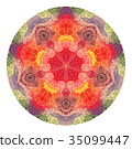 Colorful watercolor mandala. Oriental vintage 35099447